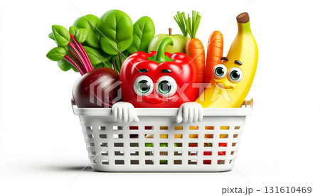 Adorable vegetables cartoons. Agriculture and healthy food concept. World Vegan Day Adorable vegetables cartoons. Agriculture and healthy food concept. World Vegan Day 131610469