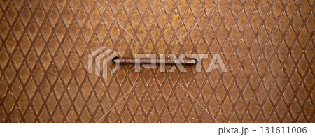 Rusty metal plate surface, rusty brown patterned metal texture background 131611006