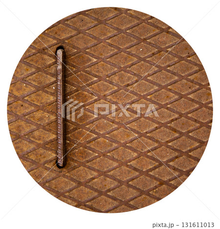Rusty metal plate surface, rusty brown patterned metal texture background 131611013