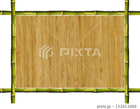 Rectangle green natural bamboo stick frame and bamboo wood grain texture, isolated on white background Rectangle green natural bamboo stick frame and bamboo wood grain texture, isolated on white background 131611068