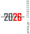 2026 new year text design agenda celebration greeting background template. New year's eve celebration concept. Happy New Year 131611150