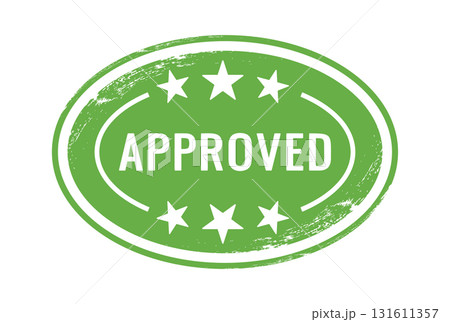 Oval approved stamp grunge design Oval approved stamp grunge design 131611357