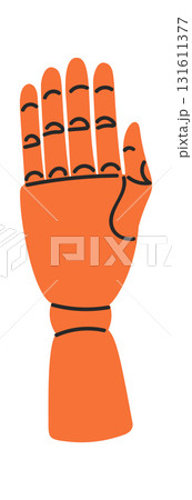 Wooden human hand model design 131611377