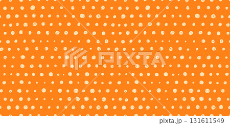 Hand painted doodle dots orange vector seamless pattern for fall and summer graphic designs and backgrounds Hand painted doodle dots orange vector seamless pattern for fall and summer graphic designs and backgrounds 131611549