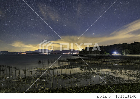 瀬戸内の冬の星景色　沈むオリオン座 131613140