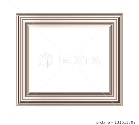 Rich carved silver picture frame rectangular orientation. Realistic vector Illustration Rich carved silver picture frame rectangular orientation. Realistic vector Illustration 131613308