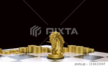 The Unicorn Chess for Business concept 3d Rendering. 131613347