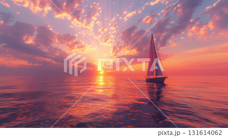boat sailboat sailing sea sunset adventure vacation boating boat sailboat sailing sea sunset adventure vacation boating 131614062