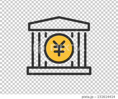 Yen symbol bank icon illustration | Vector material Yen symbol bank icon illustration | Vector material 131614414