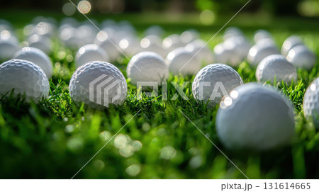 golf balls grassy field ball grass closeup green golf balls grassy field ball grass closeup green 131614665