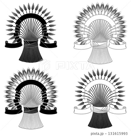 Sheaf of Wheat Surrounded by Ribbon 131615993