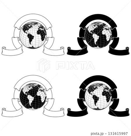 Planet Earth with Ribbon Planet Earth with Ribbon 131615997