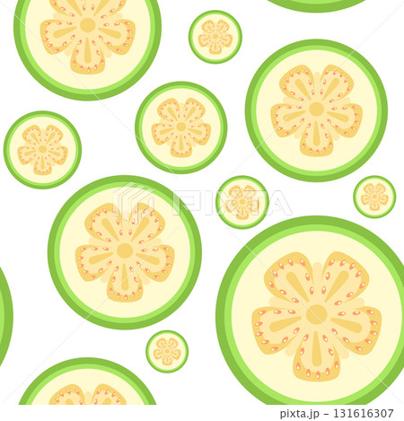 Yellow guava slices seamless tropical pattern vector illustration Yellow guava slices seamless tropical pattern vector illustration 131616307