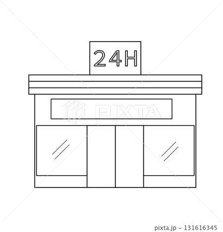 シンプルなコンビニエンスストアのイラスト 131616345