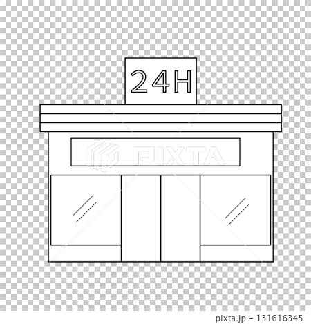 シンプルなコンビニエンスストアのイラスト 131616345