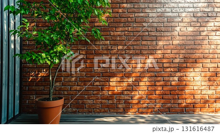 Sunlight Glimmers on Modern Building Facade with Large Windows and Natural Stone Textures Sunlight Glimmers on Modern Building Facade with Large Windows and Natural Stone Textures 131616487