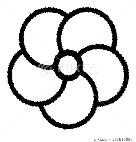 シンプルな梅の花のイラスト-2-mono シンプルな梅の花のイラスト-2-mono 131616886