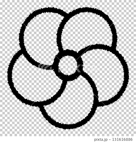 シンプルな梅の花のイラスト-2-mono シンプルな梅の花のイラスト-2-mono 131616886