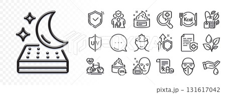 Wash hands, Medical prescription and Improving safety line icons for web app. Glare of light effect. Message icon. Pack of Uv protection, Mattress, Medical analyzes pictogram icons. Vector 131617042