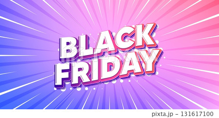 Black friday sun rays gradient banner. Light burst background. Black Friday Sale. Special offer price sign. Advertising Discounts symbol. Gradient sun rays. Sunburst light. Vector 131617100