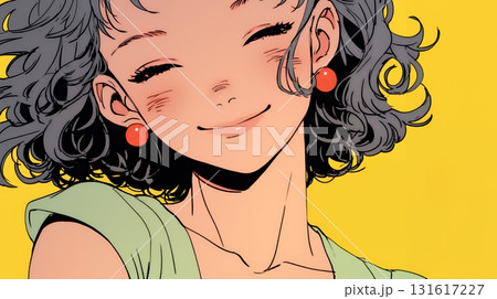 「うふふ」と微笑んでいる若い女性 131617227