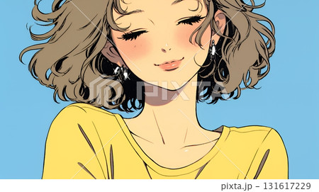 「うふふ」と微笑んでいる若い女性 131617229