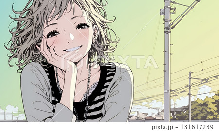 「うふふ」と微笑んでいる若い女性 131617239