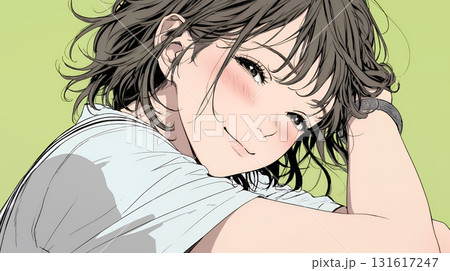 「うふふ」と微笑んでいる若い女性 131617247