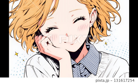 「うふふ」と微笑んでいる若い女性 131617254