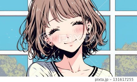 「うふふ」と微笑んでいる若い女性 131617255