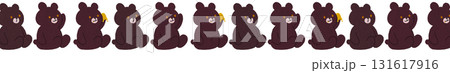 座ったくまのライン(ブラウン) 座ったくまのライン(ブラウン) 131617916