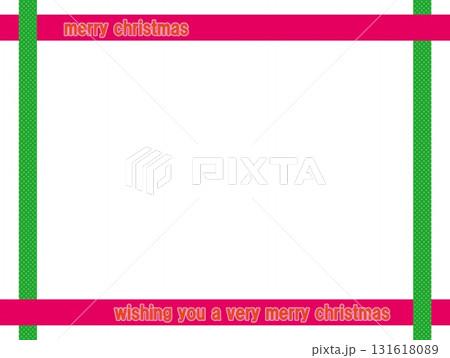 メリークリスマス merry christmas フレーム 白背景 ドット メリークリスマス merry christmas フレーム 白背景 ドット 131618089