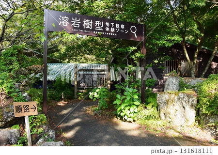 山中湖花の都公園 清流の里散策路と溶岩樹型地下観察体験ゾーン入口 山中湖花の都公園 清流の里散策路と溶岩樹型地下観察体験ゾーン入口 131618111