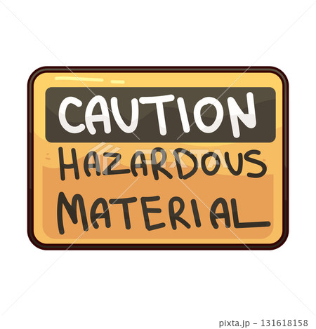 illustration of Caution Hazardous Materials illustration of Caution Hazardous Materials 131618158