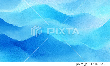 和紙 青色の曲線 壁紙 131618426