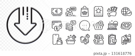 Loyalty points, Report document and Phone wallet line icons for web app. Glare of light effect. Message icon. Pack of Launder money, World statistics, Checklist pictogram icons. Vector Loyalty points, Report document and Phone wallet line icons for web app. Glare of light effect. Message icon. Pack of Launder money, World statistics, Checklist pictogram icons. Vector 131618776