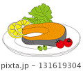 サーモンステーキ 131619304