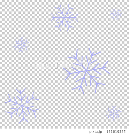 薄い青色の大小の雪の柄 131619335