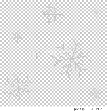 グレーの大小の雪の柄 グレーの大小の雪の柄 131619340