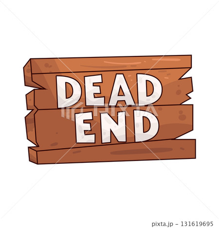 illustration of Dead End sign 131619695