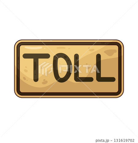 illustration of Toll Road sign illustration of Toll Road sign 131619702