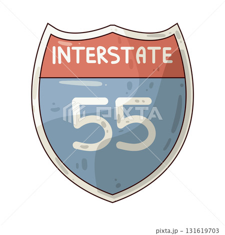 illustration of Interstate Sign 131619703