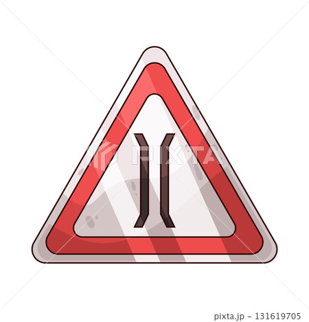 illustration of Bridge Ahead sign 131619705