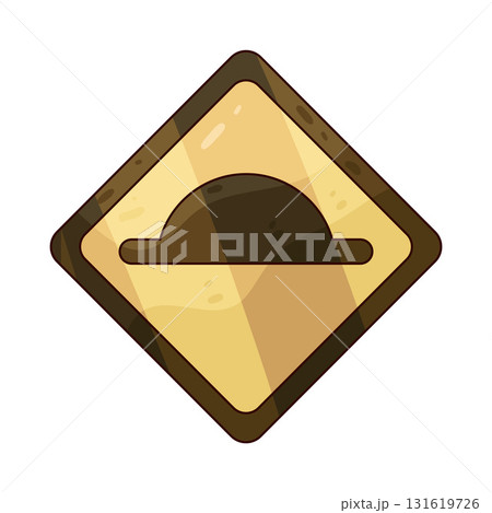 illustration of Speed Bump Ahead sign illustration of Speed Bump Ahead sign 131619726