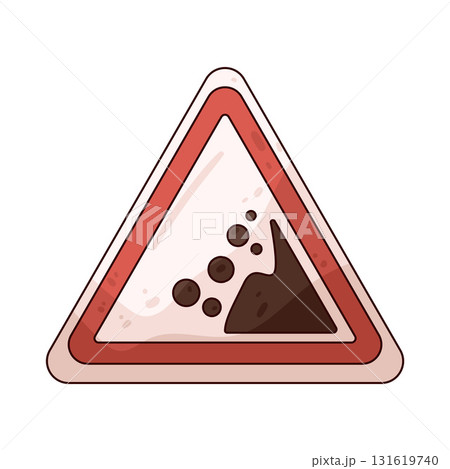 illustration of Landslide Sign illustration of Landslide Sign 131619740