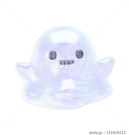 ぷるんとした透明おばけ 3Dイラスト 131620212