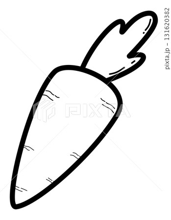 carrot coloring page, carrot doodle art 131620382
