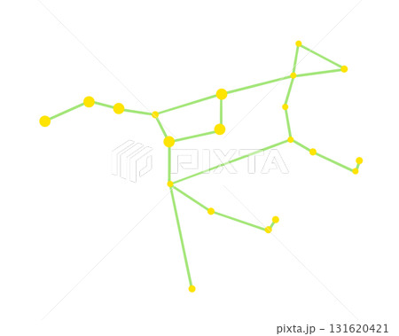 おおぐま座の星座線のカラーイラスト 131620421