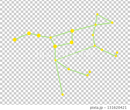 おおぐま座の星座線のカラーイラスト 131620421