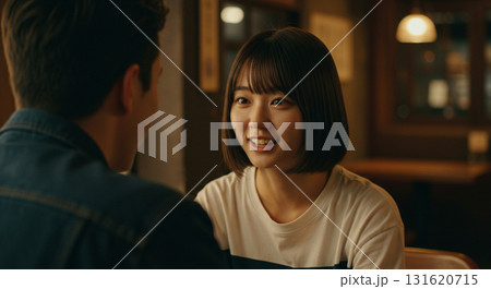 恋のはじまりのカフェ生成AI画像 131620715